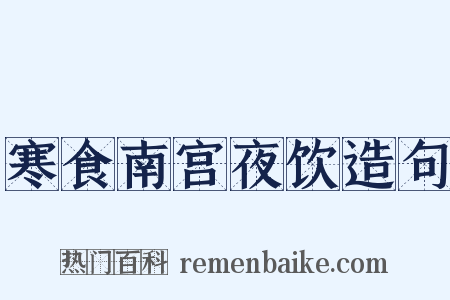寒食南宫夜饮造句是什么意思的图片